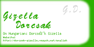 gizella dorcsak business card